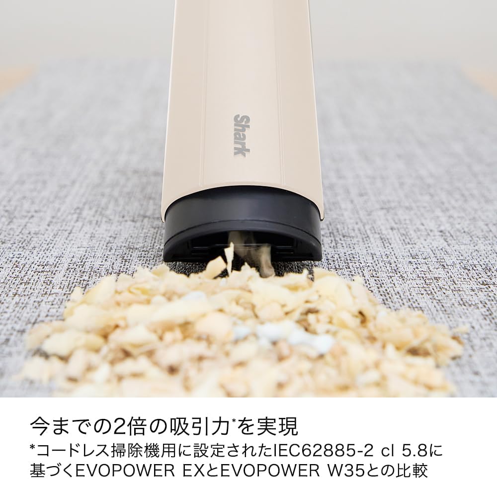 コードレス ハンディクリーナー Shark WV321JWH EVOPOWER EX フローリング用延長ノズル付 アイボリー