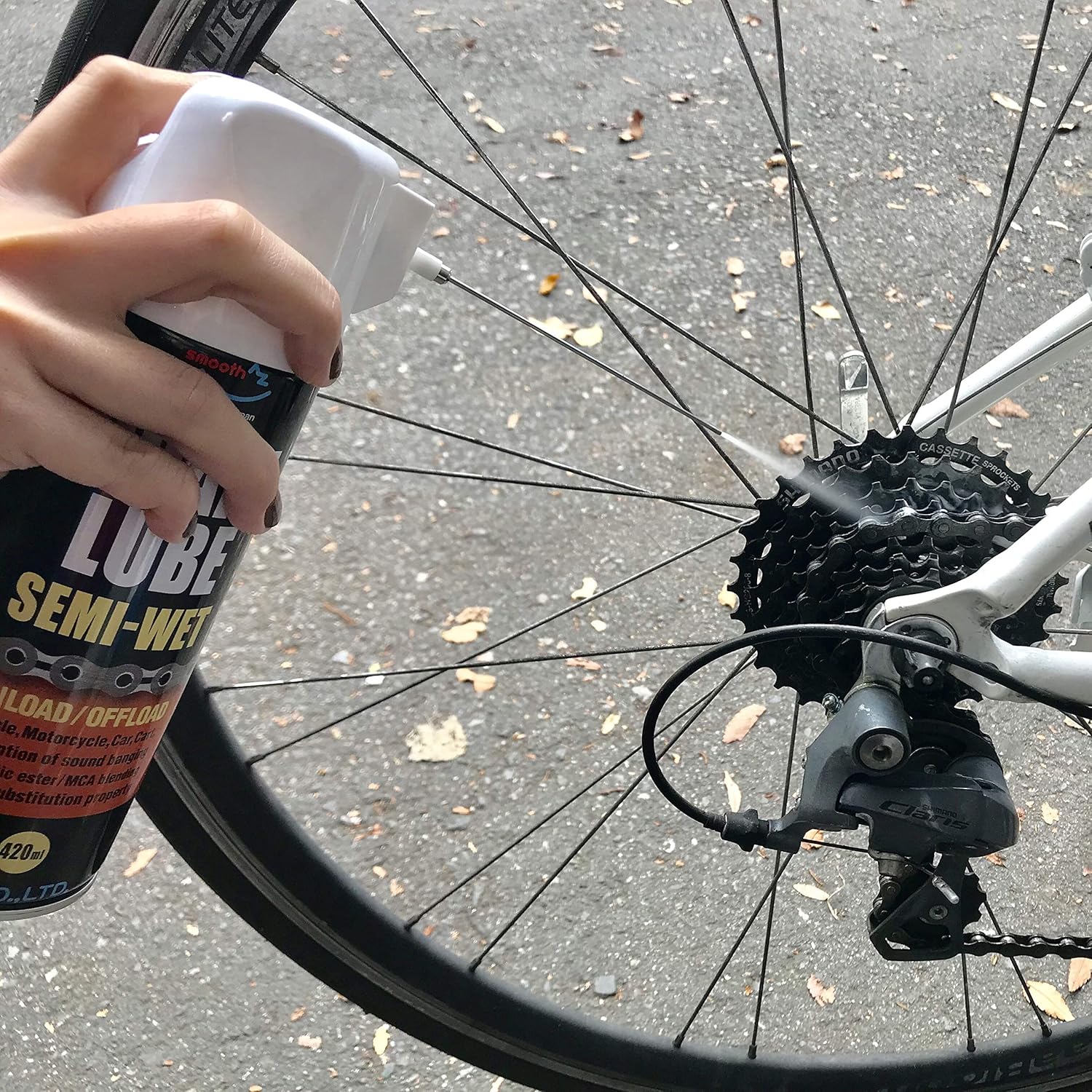 AZ チェーンルブ セミウェットスプレー 220ml - 防錆潤滑剤（オンロード・オフロード用）
