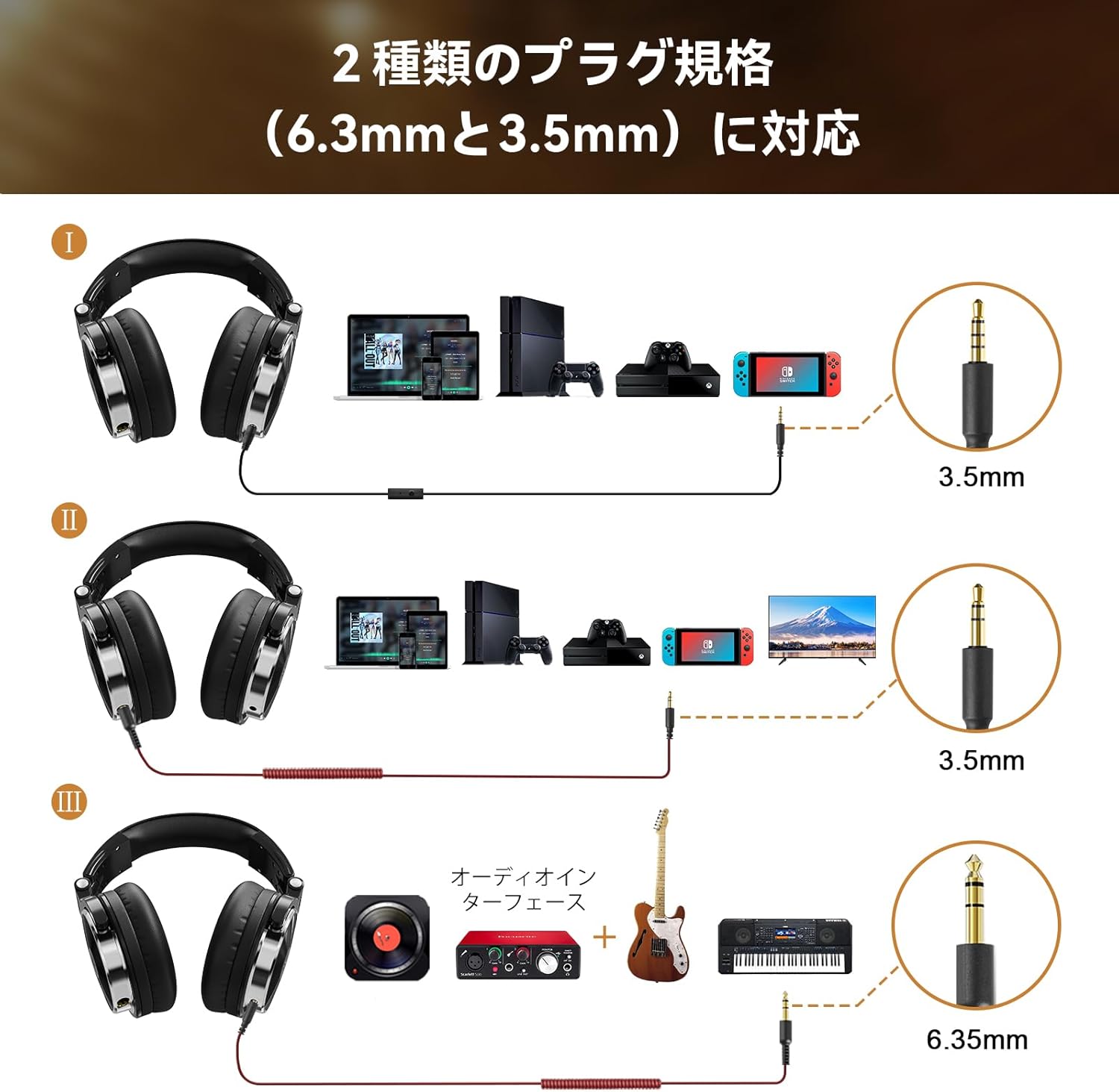 OneOdio Pro10 ハイレゾ対応 スタジオモニターヘッドホン 有線 50mmドライバー 折りたたみ式 マイク付き