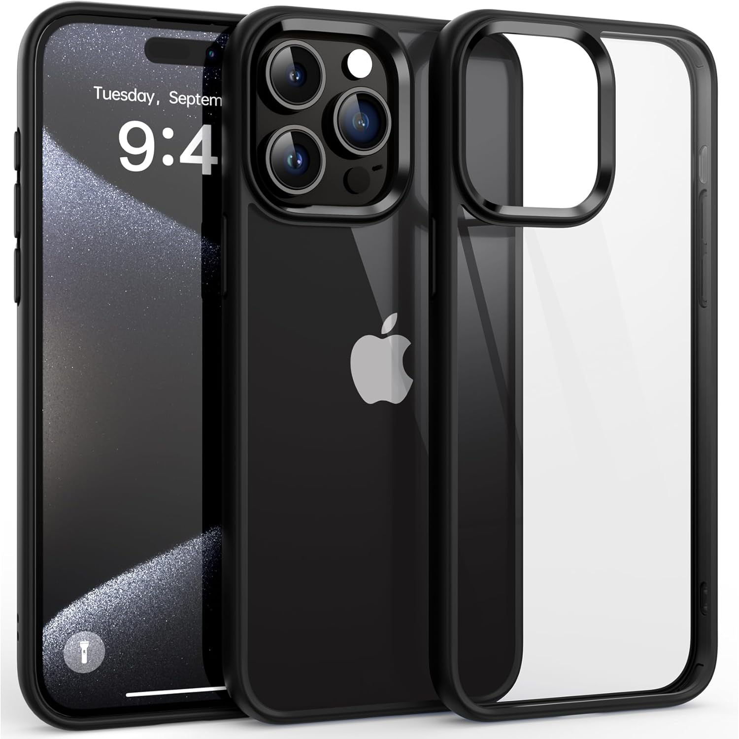 iPhone 15 Pro用耐衝撃クリアケース|米軍MIL規格・黄ばみ防止・ワイヤレス充電対応