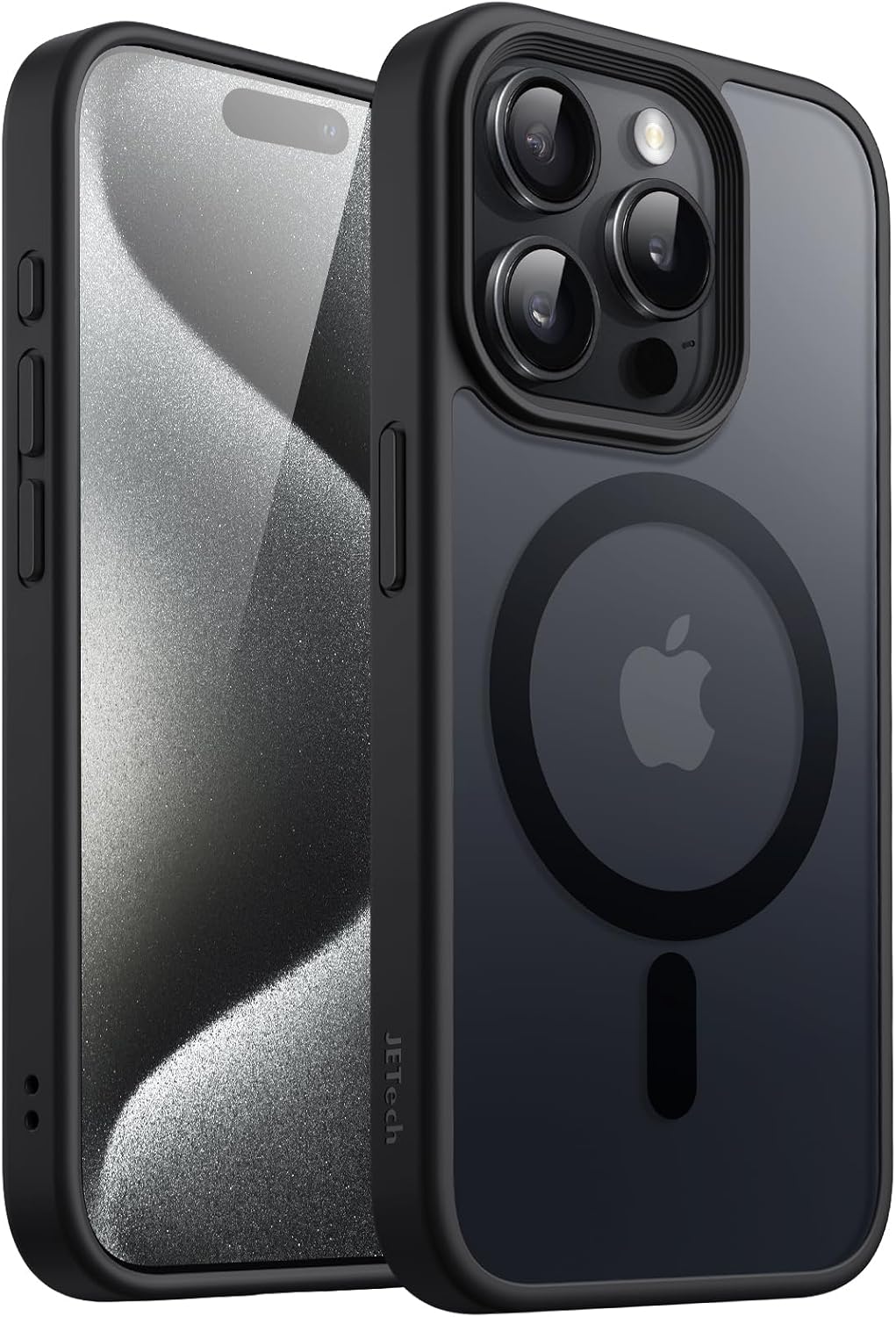 iPhone 15 Pro用 MagSafe対応 半透明マットマグネットケース (ブラック)