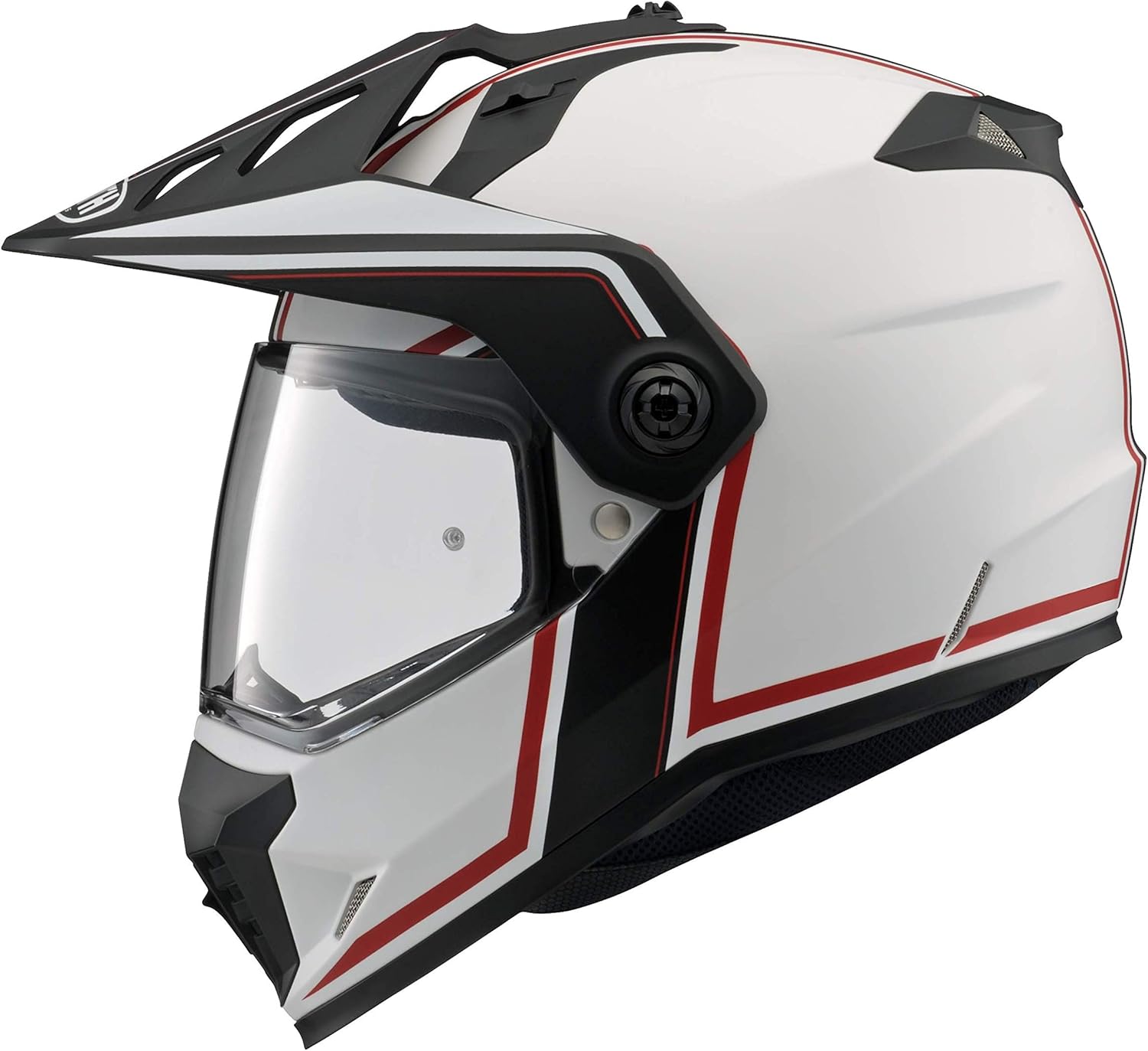 オフロードバイク用ヘルメット YAMAHA YX-6 ZENITH GF-03レッド Lサイズ(59-60cm)