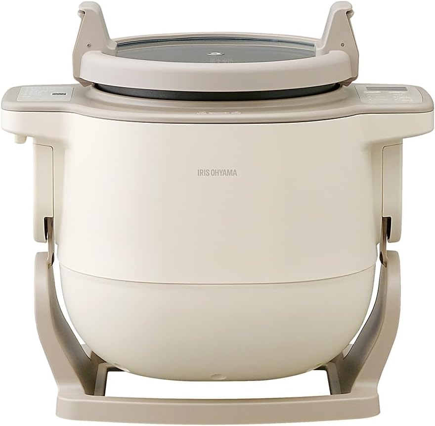 自動かくはん式調理機 アイリスオーヤマ Chef Drum DAC-IB2-C アイボリー