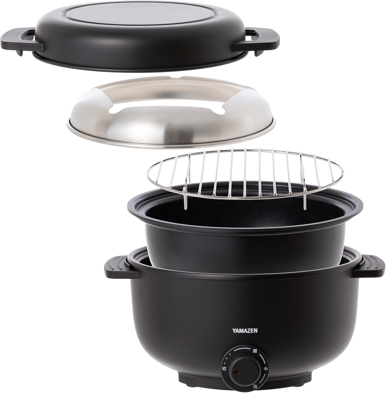 一人用 5WAY電気鍋 デキタテポット ブラック 温度調整機能付き