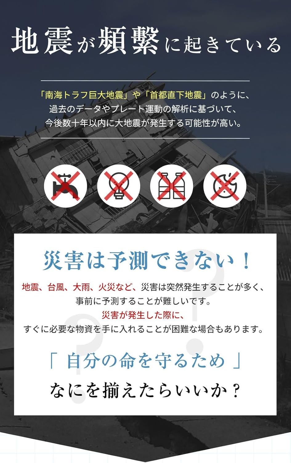 防災士推奨 1人用防災リュックセット 32点入り 収納袋付き