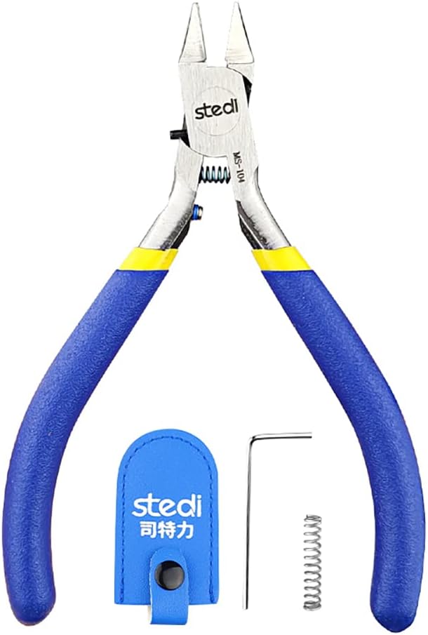 プラモデル用極薄刃片刃ニッパー DIY工具（青）