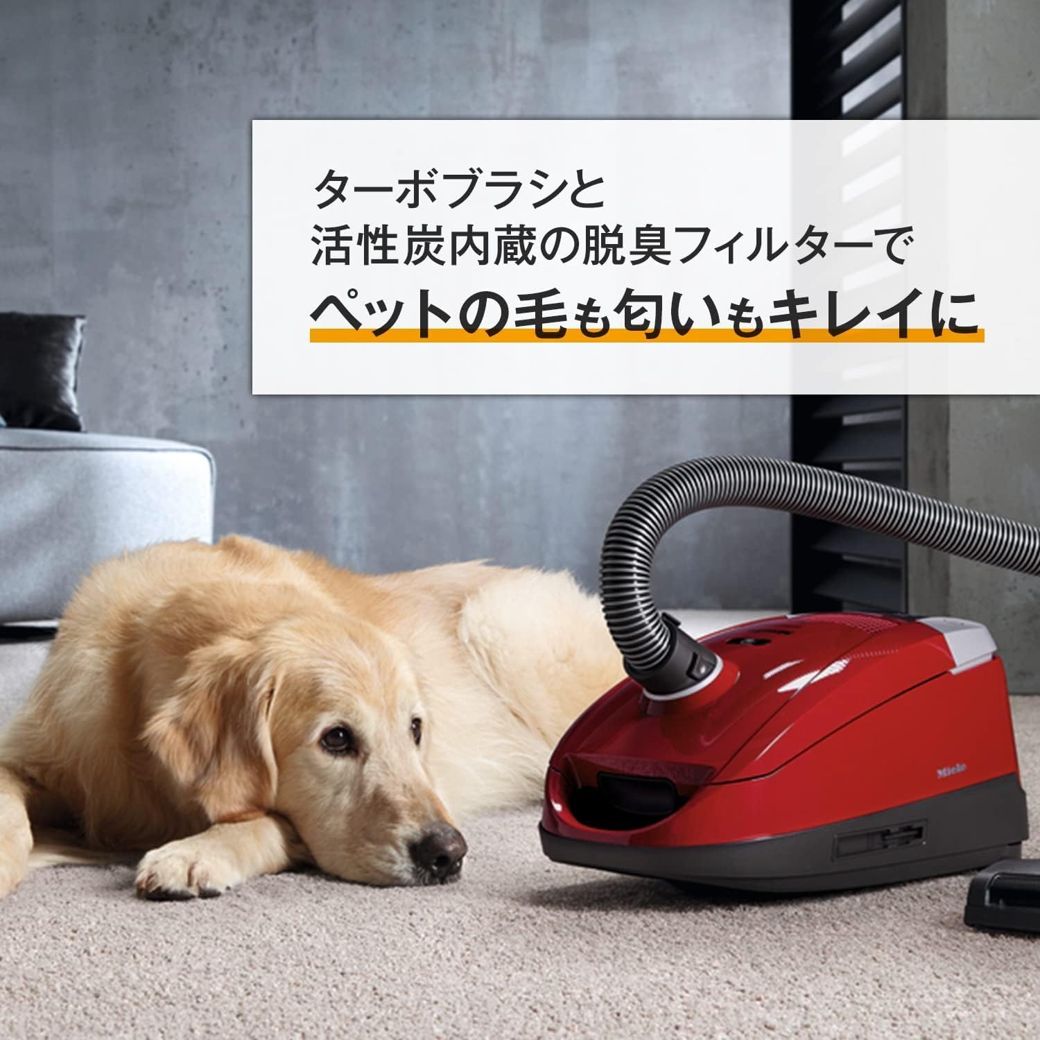 ペット用キャニスター掃除機 Miele Compact C2 SDBO 4 - オータムレッド (正規販売店)