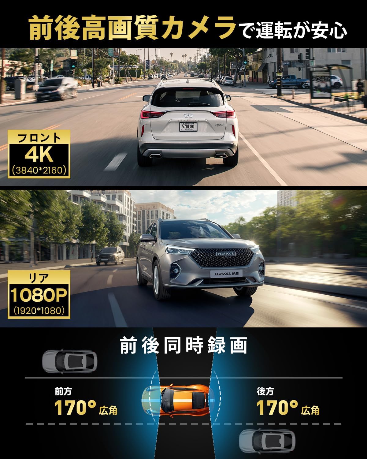 2025年新登場 4KHD ミラー型ドライブレコーダー 前後カメラ 11インチIPS超広角タッチパネル GPS搭載 32GBカード付き