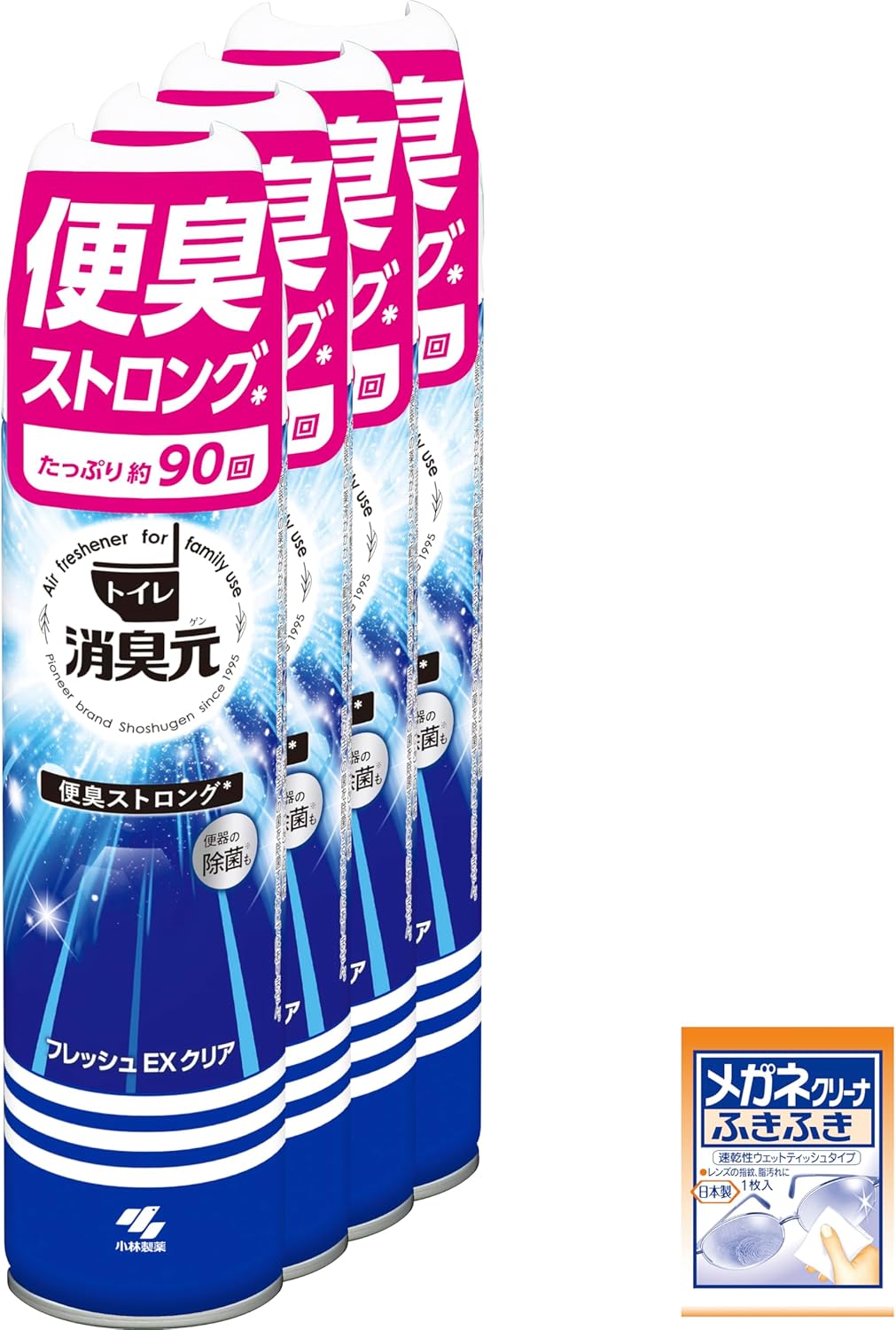 トイレ用消臭スプレー フローラルグリーンの香り 280ml×4個【まとめ買い】