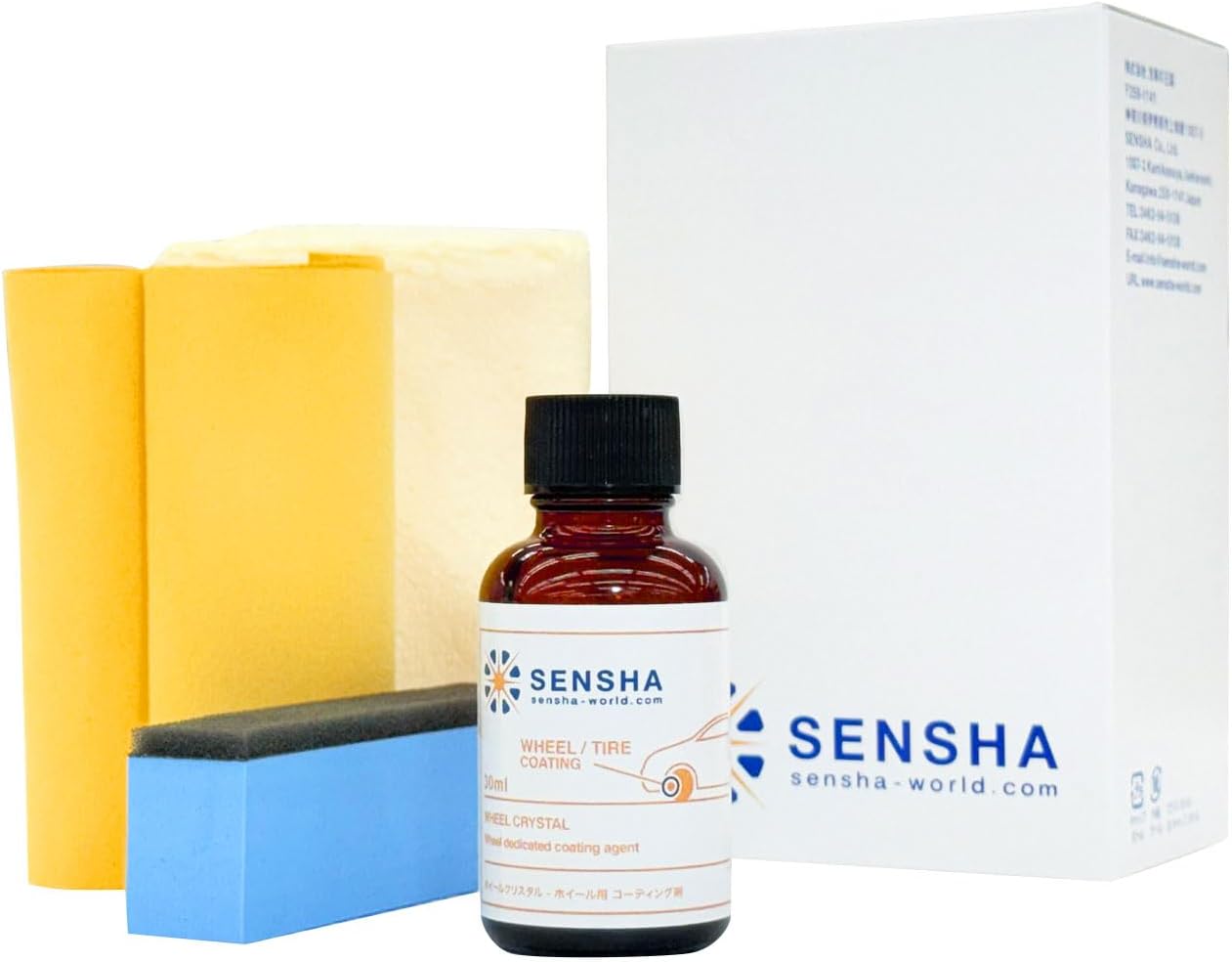 ホイールコーティング剤『ホイールクリスタル』30ml&スポンジクロスセット