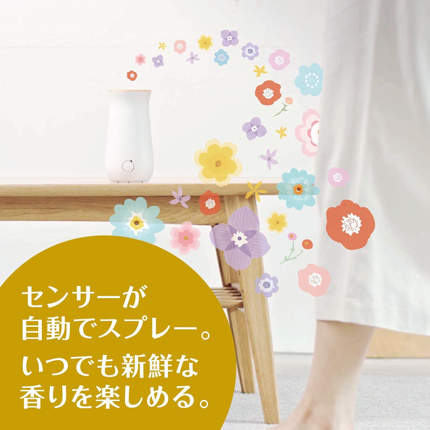 アロマソープの香り 消臭センサー＆スプレー 本体ホルダー+付替用3本セット 18ml×3本 人感芳香剤