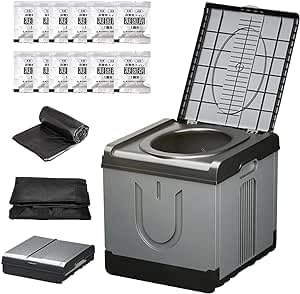 災害用ポータブルトイレ 大型タイプ【2024最新型】 防災グッズ 折りたたみ式・洗えるポリプロ仕様・処理袋12枚・凝固剤12個付き