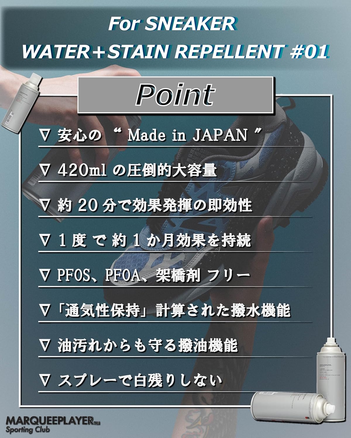 防水スプレー 大容量420ml 強力撥水・防汚効果 日本製