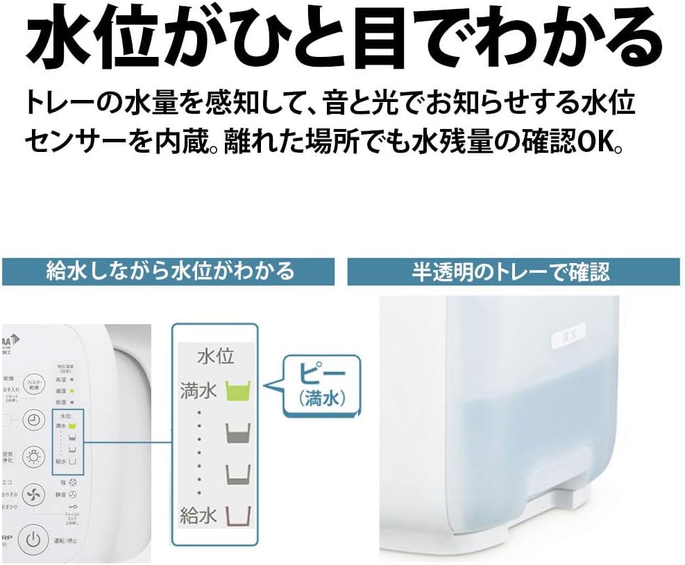 シャープ プラズマクラスター搭載 ハイブリッド式加湿器 4L