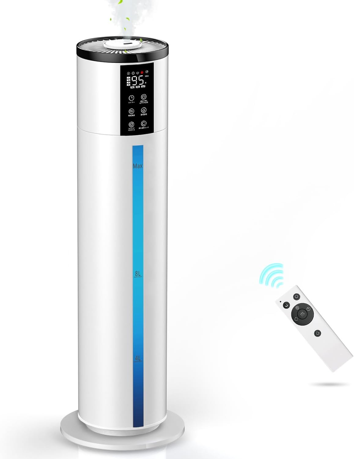 【13L大容量・超音波式加湿器】静音・省エネタワー型 実用的な家庭用・業務用