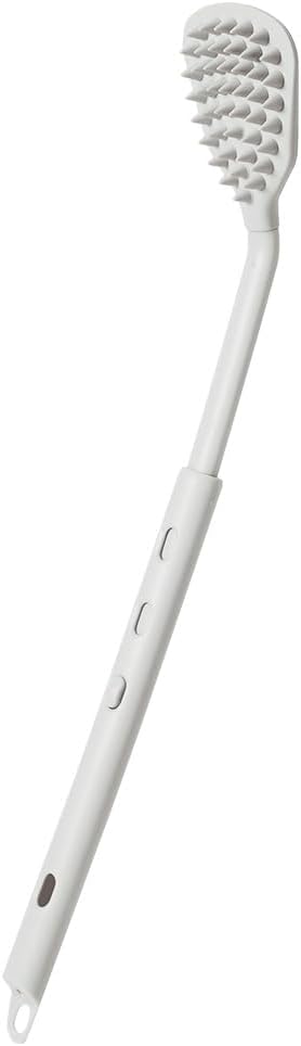 孫の手 背中塗り薬用カーブ型伸縮器具 (ライトグレー)