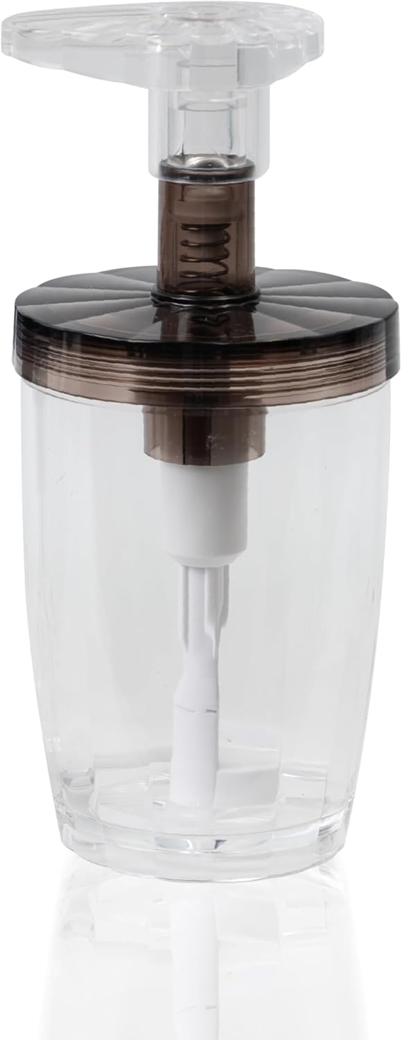 FIORE コンパクトディスペンサーシャンプー・ボディソープ詰め替えボトル 380ml ブラウン