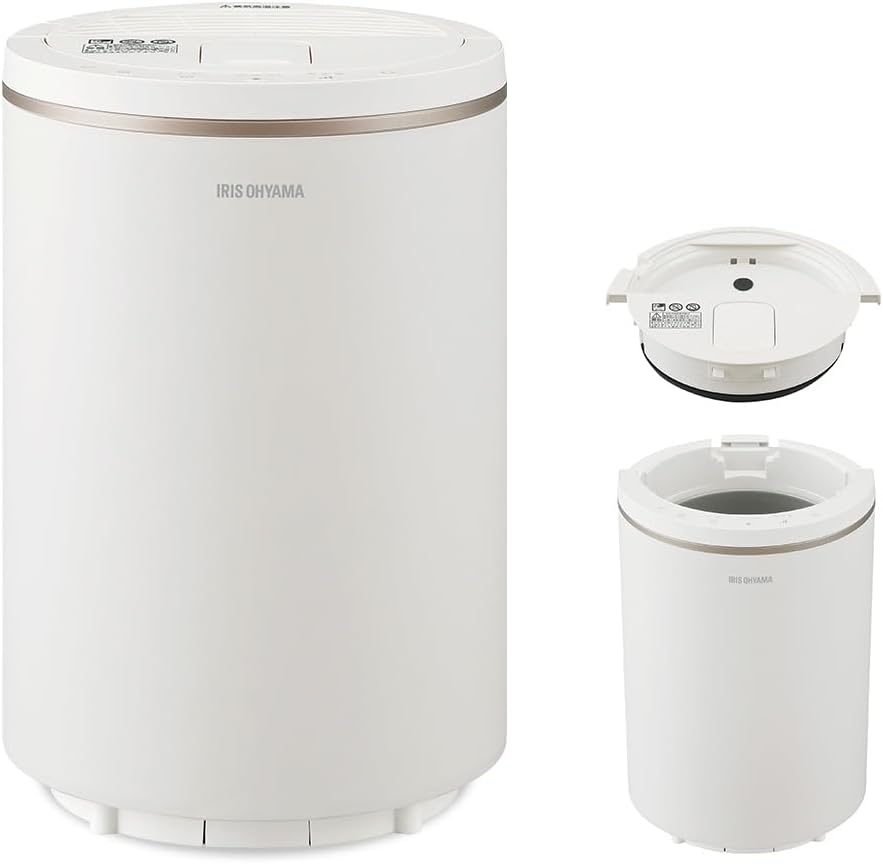 アイリスオーヤマ スチーム式加湿器 2WAY給水 3Lタンク 600ml/15時間 ホワイト