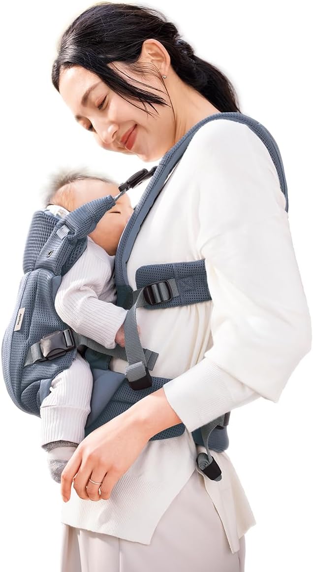 新生児から使えるアップリカ ラクリス 抱っこ紐 4WAY グレー