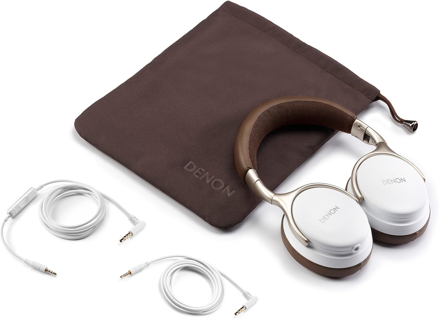 ハイレゾ対応 密閉ダイナミック型オーバーヘッドヘッドフォン（ホワイト） Denon AH-D1200