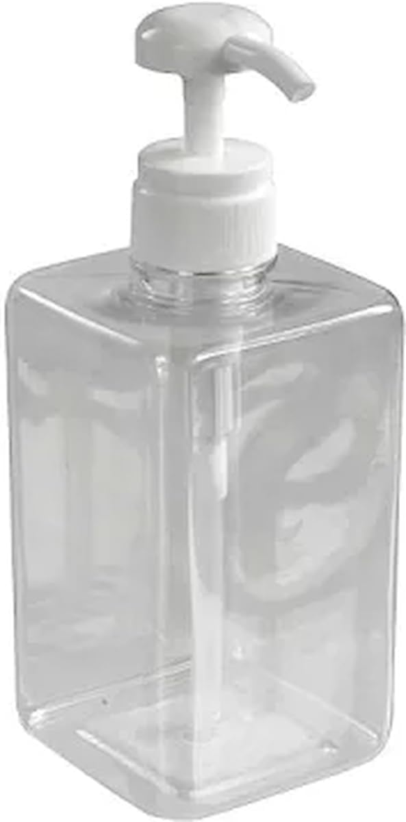 詰め替え用角型PETボトル600ml（クリア）2個セット - シャンプー・リンス・ボディーソープ用