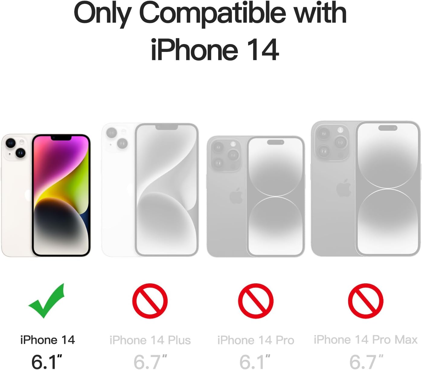 iPhone 14用耐衝撃性マットケース 半透明指紋防止カバー (スターライト)
