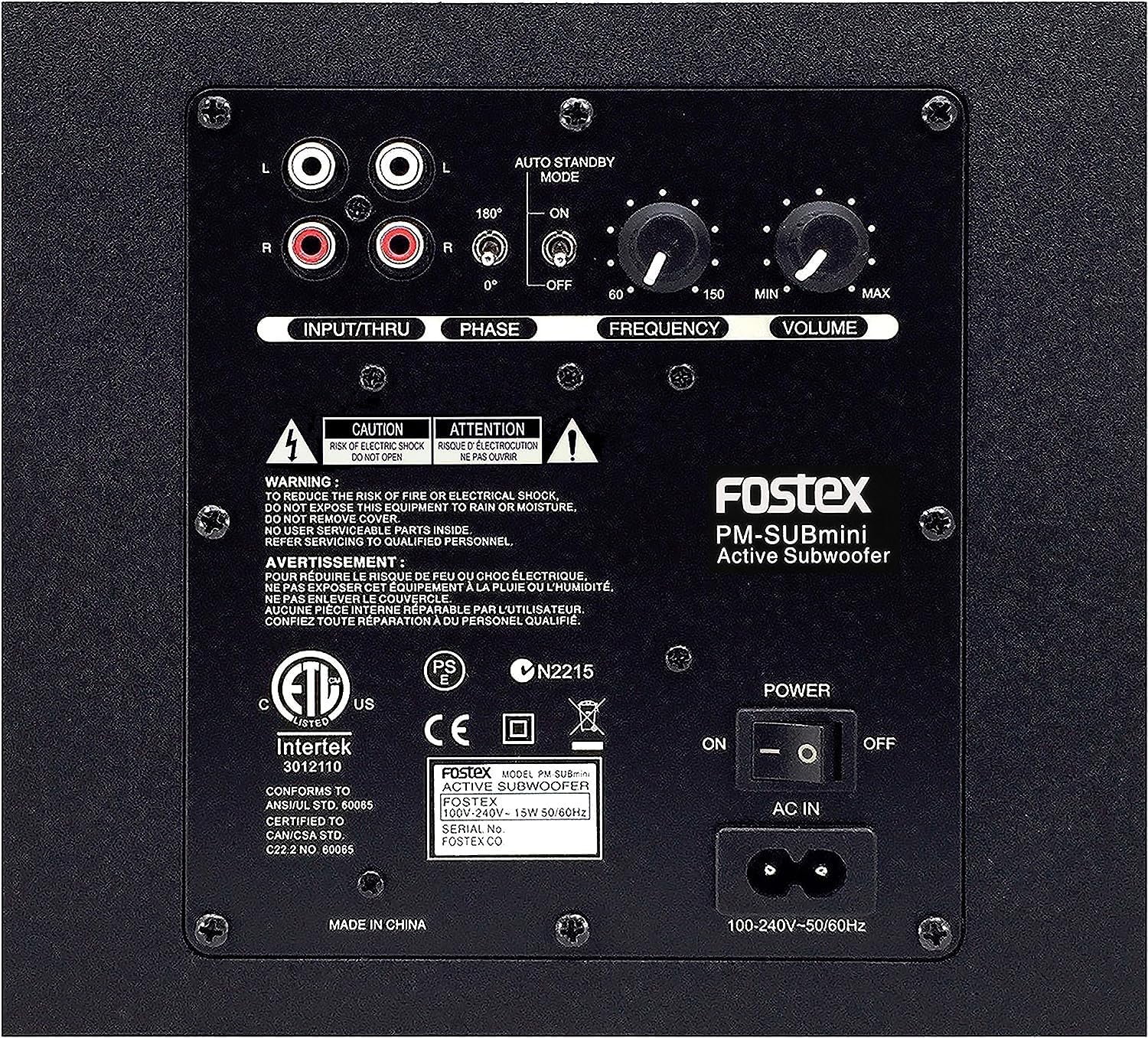 FOSTEX アクティブサブウーハー PM-SUBmini2
