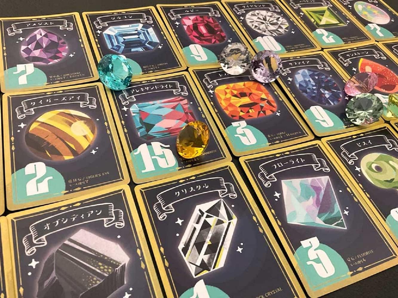 宝石集めボードゲーム（2-6人用、5分、4歳以上）