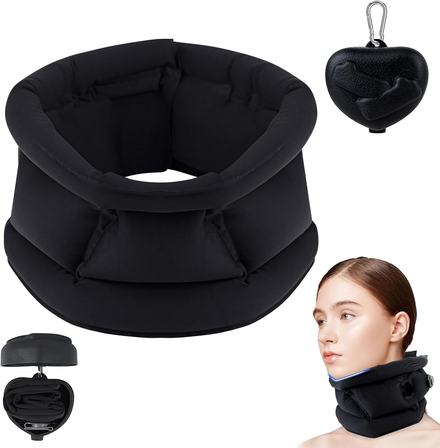 超軽量エアネックピロー｜旅行・出張・飛行機に最適な首枕・快眠サポート【収納ケース付き】