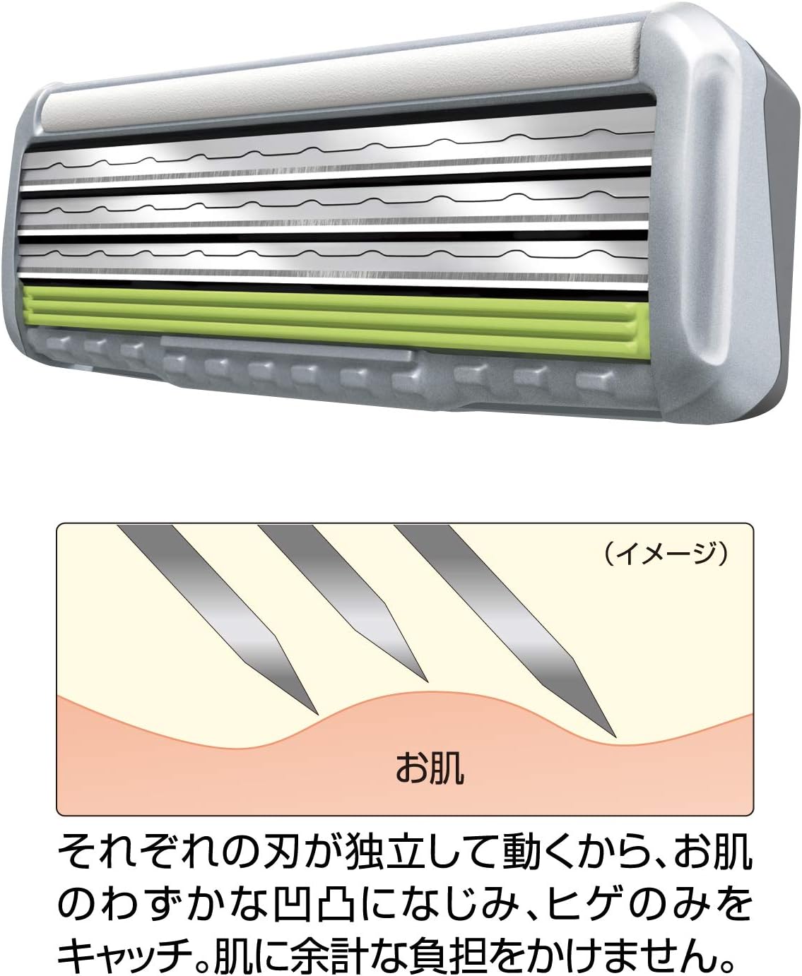 メンズ用日本製3枚刃T字カミソリ替刃10個入【Amazon.co.jp限定】