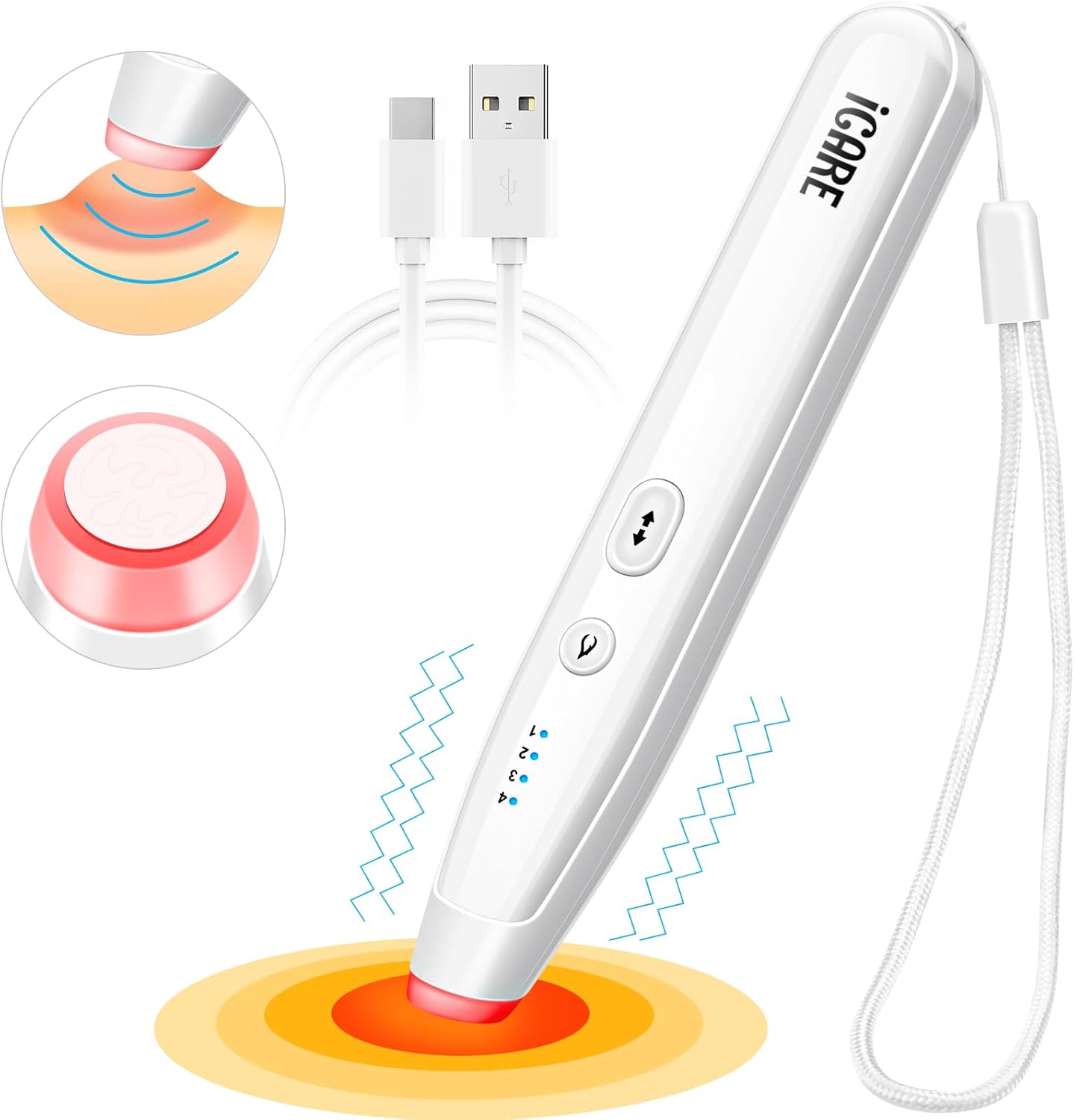 家族用 蚊虫対策器 - 4段調温、振動×熱、充電式、肌に優しい安全無毒タイプ