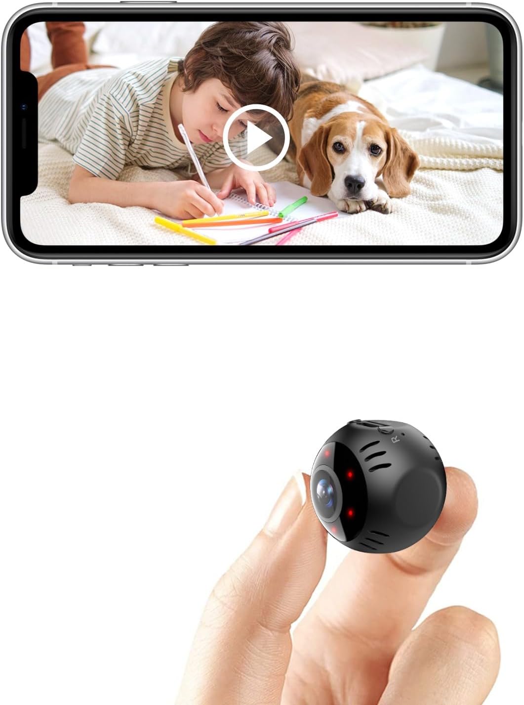 防犯用小型カメラ 4K 動体検知 Wi-Fi 対応 監視カメラ 玄関・室内用