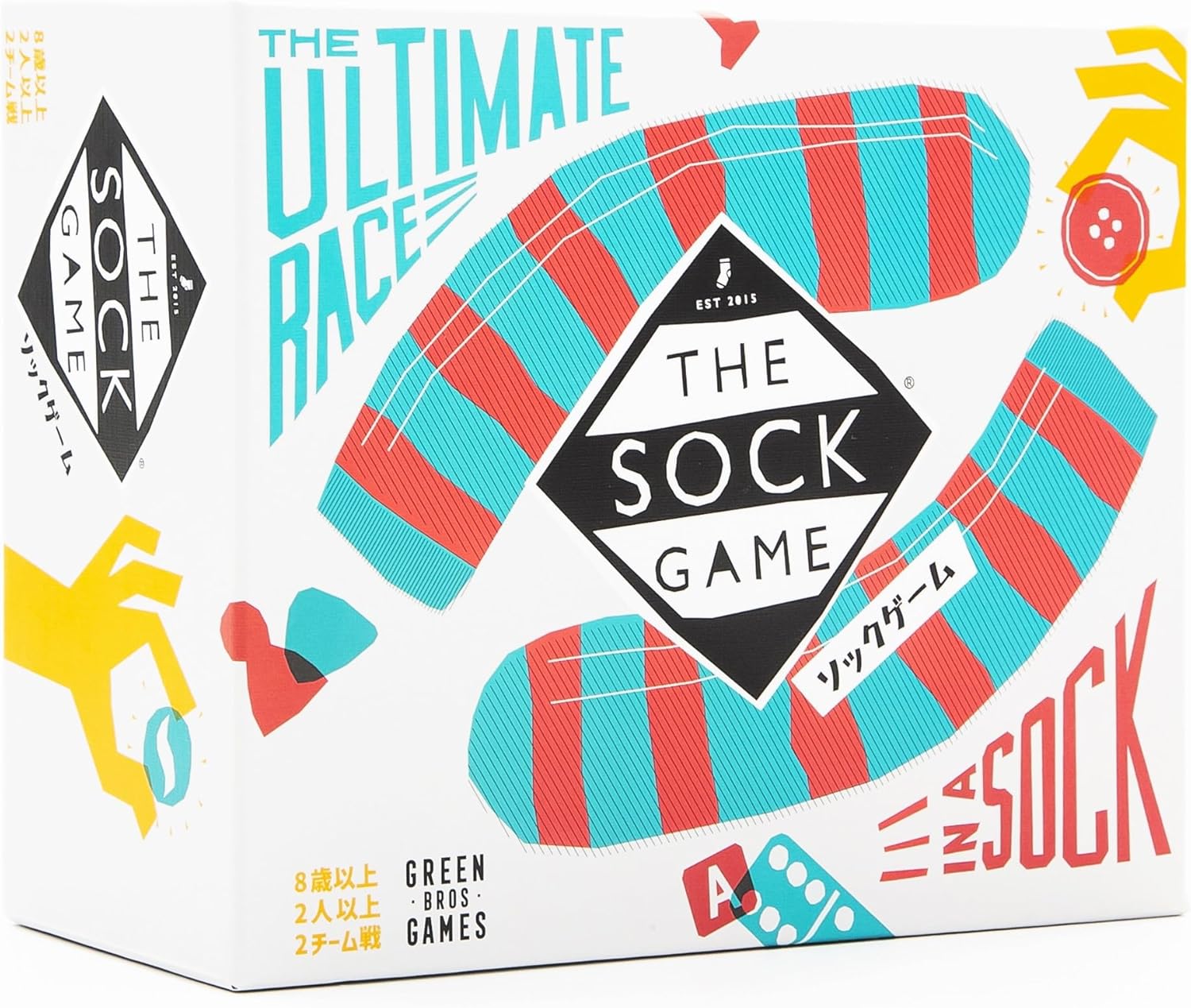 パーティーゲーム「THE SOCK GAME」靴下の中身を手探りで探す 2～10人用 8歳以上 日本語版
