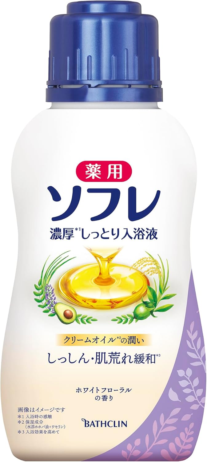 薬用ソフレ 濃厚しっとり入浴液 ホワイトフローラル 480ml
