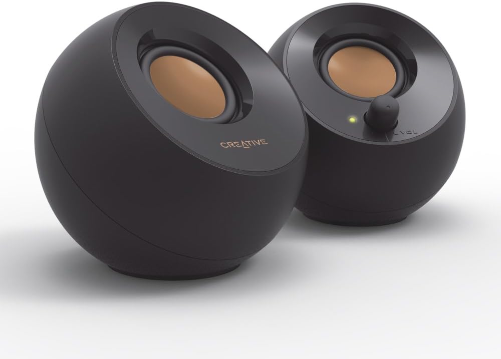 Creative Pebble ブラック USB接続ピンクラグ音声入力PCスピーカー【2024年価格.comプロダクトアワード受賞】