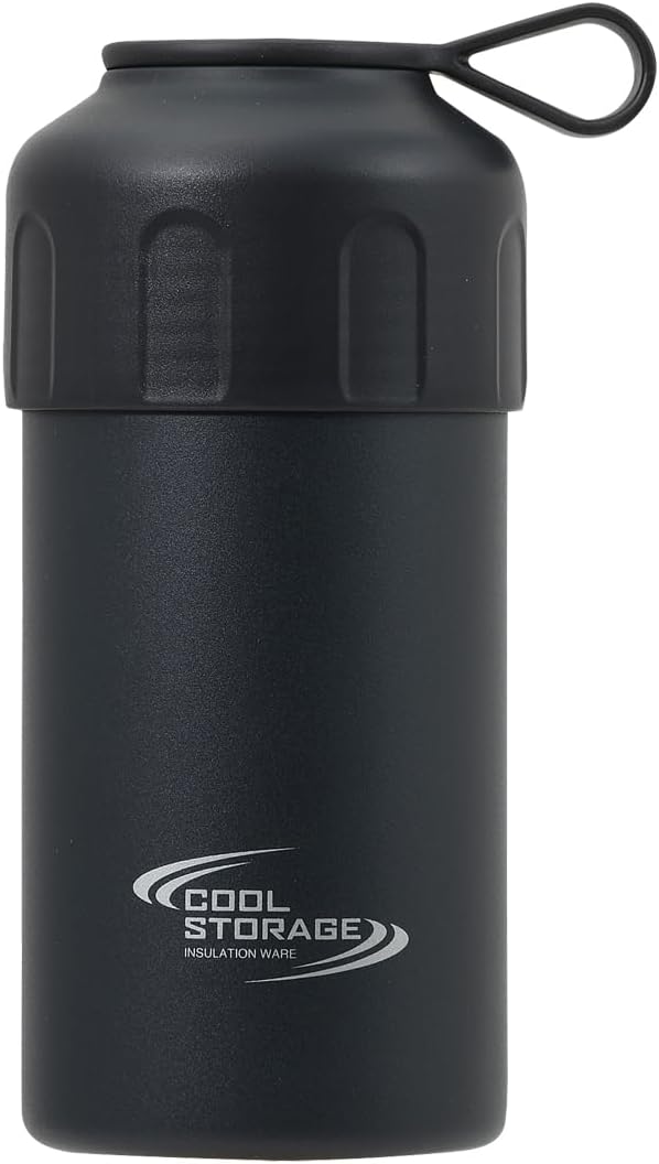 真空断熱ステンレス製保冷ペットボトルカバー ブラック 500ml/600ml兼用 D-6780