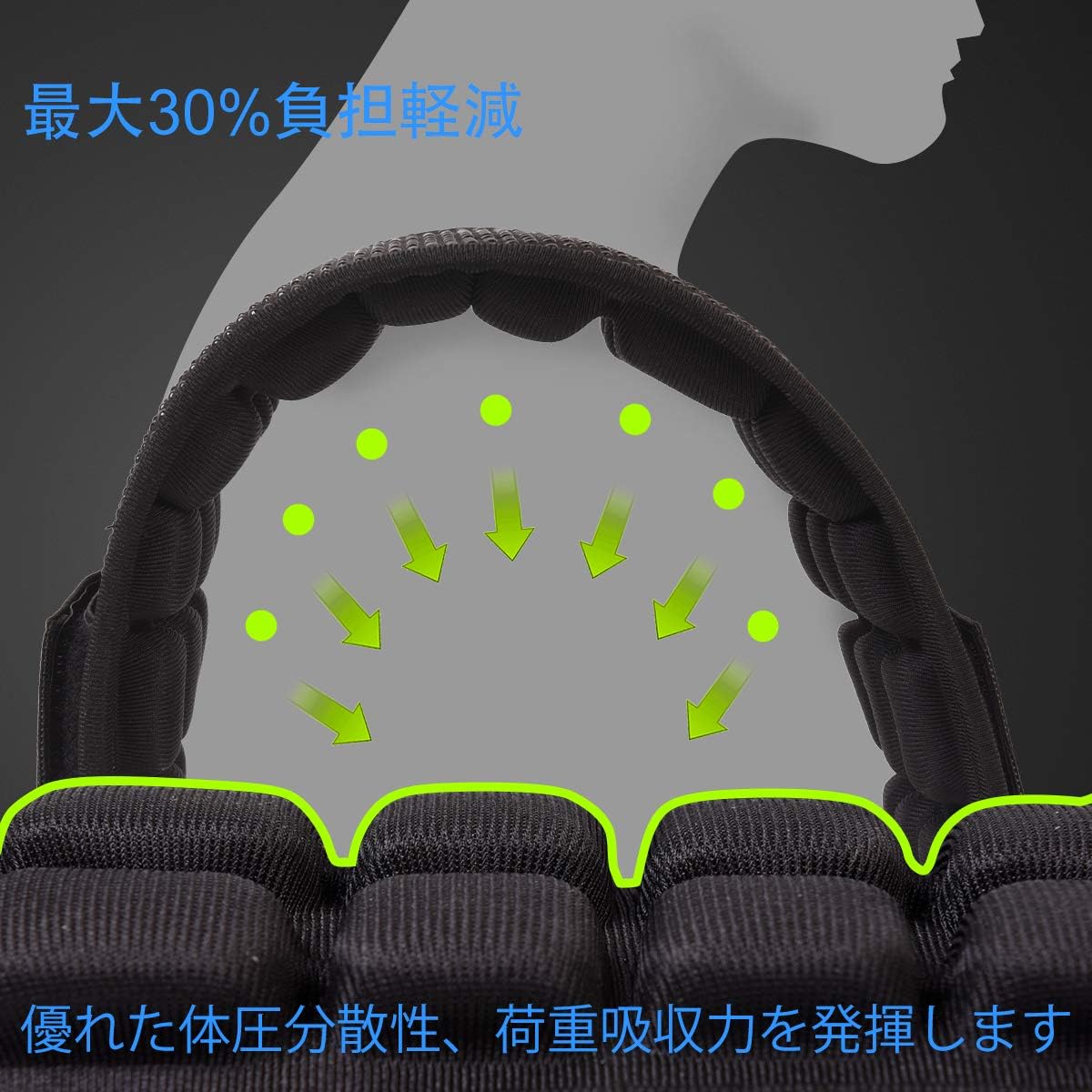 反重力ショルダーパッド Mサイズ 3Dエアー 肩パッド 2本入り
