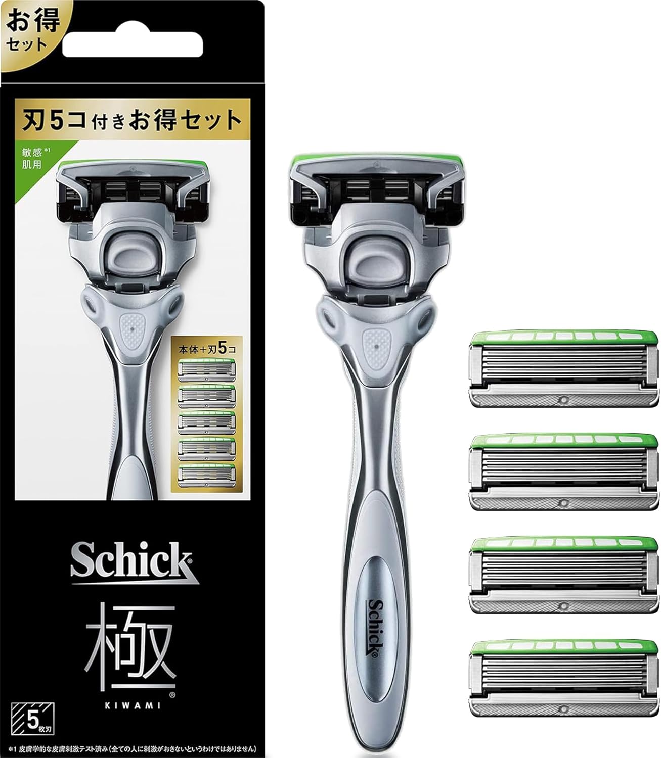 敏感肌用シック極KIWAMIカミソリコンボパック（ホルダー+替刃4コ）