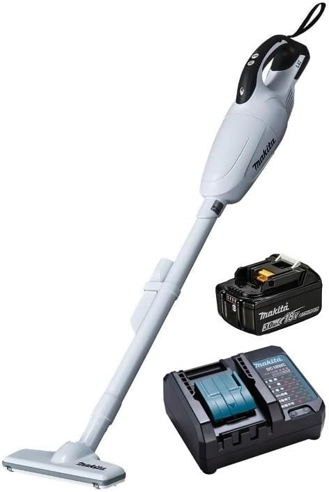 充電式クリーナー 18V カプセル式 ホワイト + バッテリー＆充電器セット
