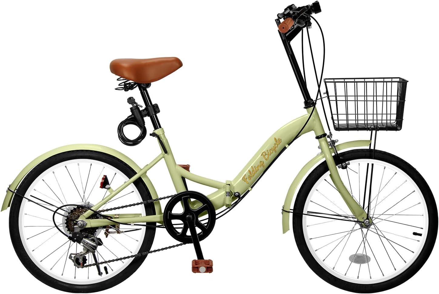 20インチ 折りたたみ自転車 6段変速 高炭素鋼フレーム 男女兼用 通勤・通学・旅行用