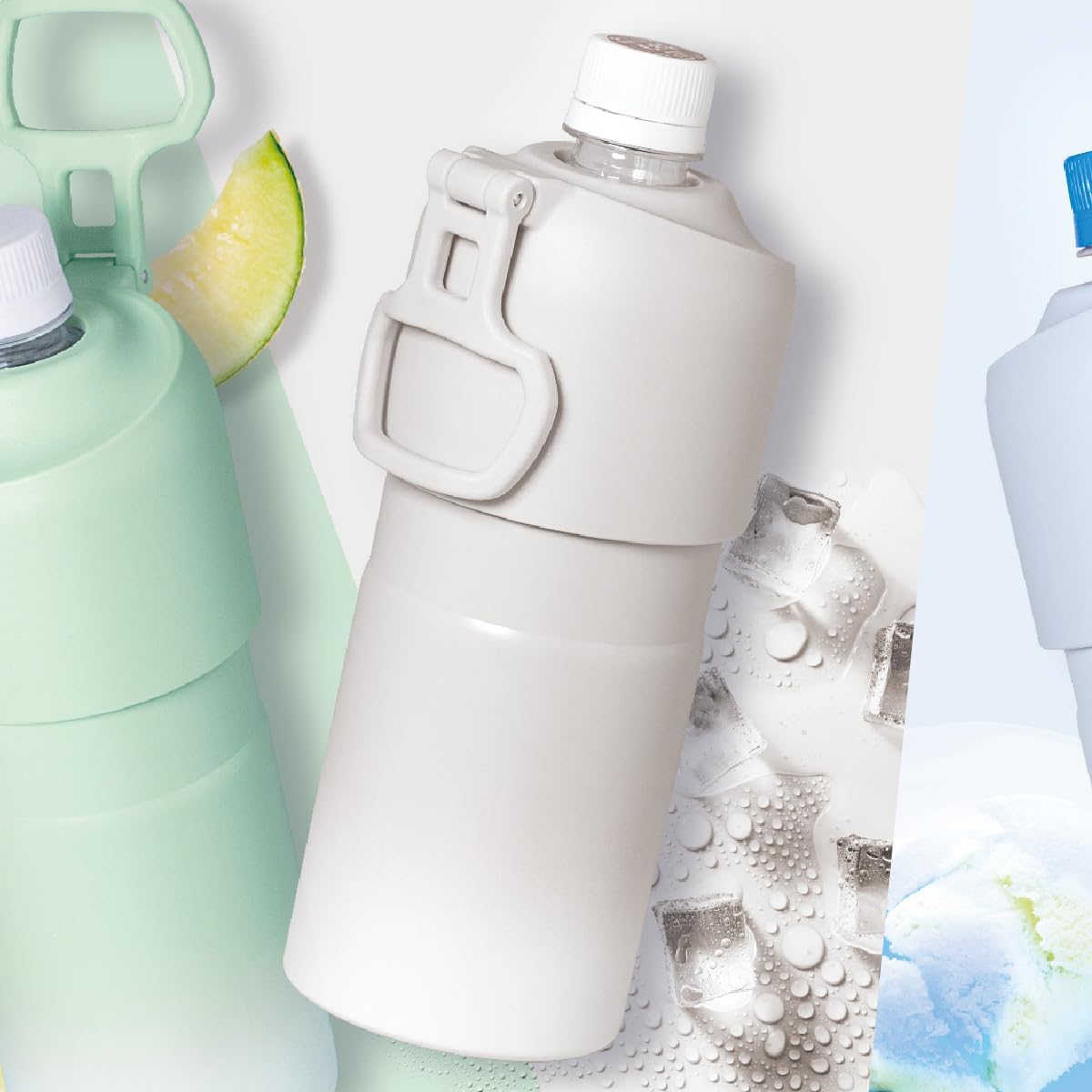 アトラス 真空断熱ペットボトルホルダー グラデーション 500ml/650ml ハンドル付き