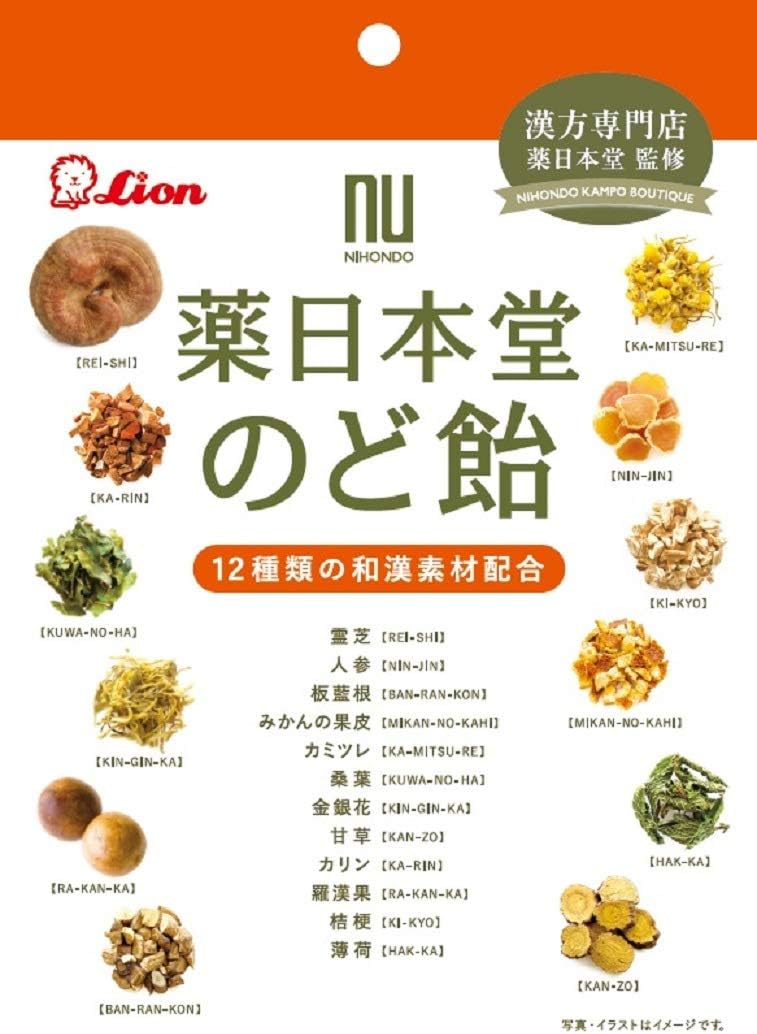 ライオン菓子 日本堂 のど飴 74g×6袋