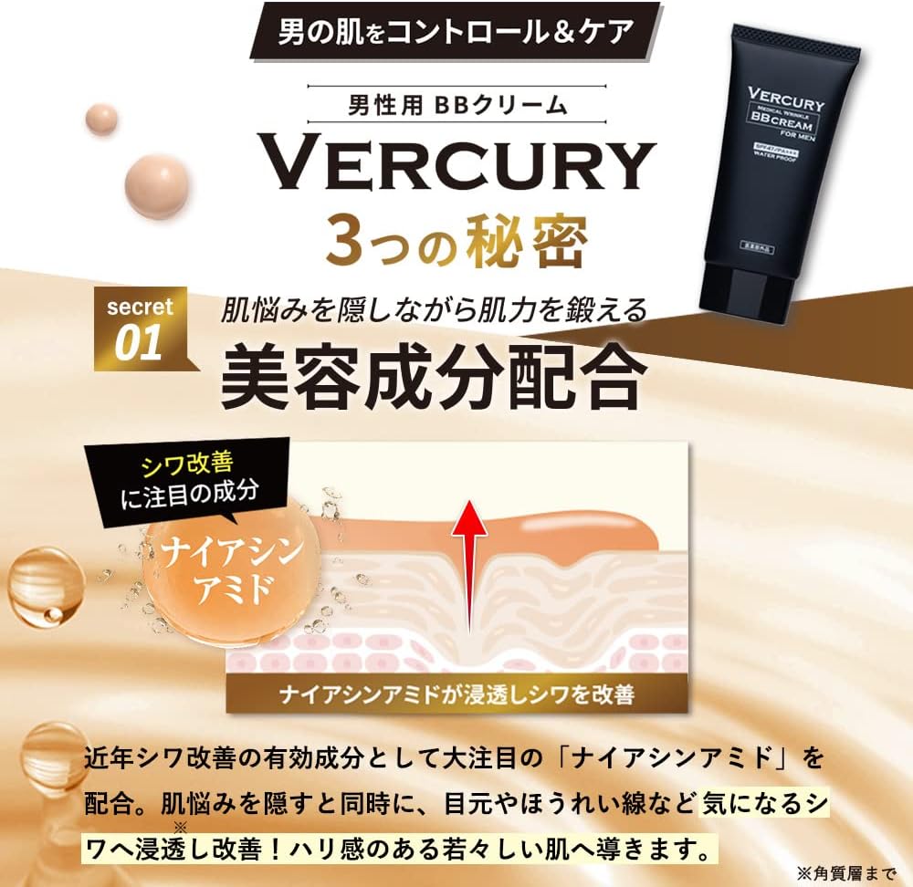 モテ肌BBクリーム メンズ用 日焼け止め 30g
