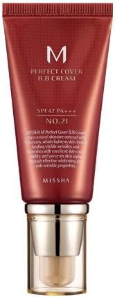 パーフェクトカバーBBクリーム SPF42/PA+++ 50ml 21号ライトベージュ【ミシャ】