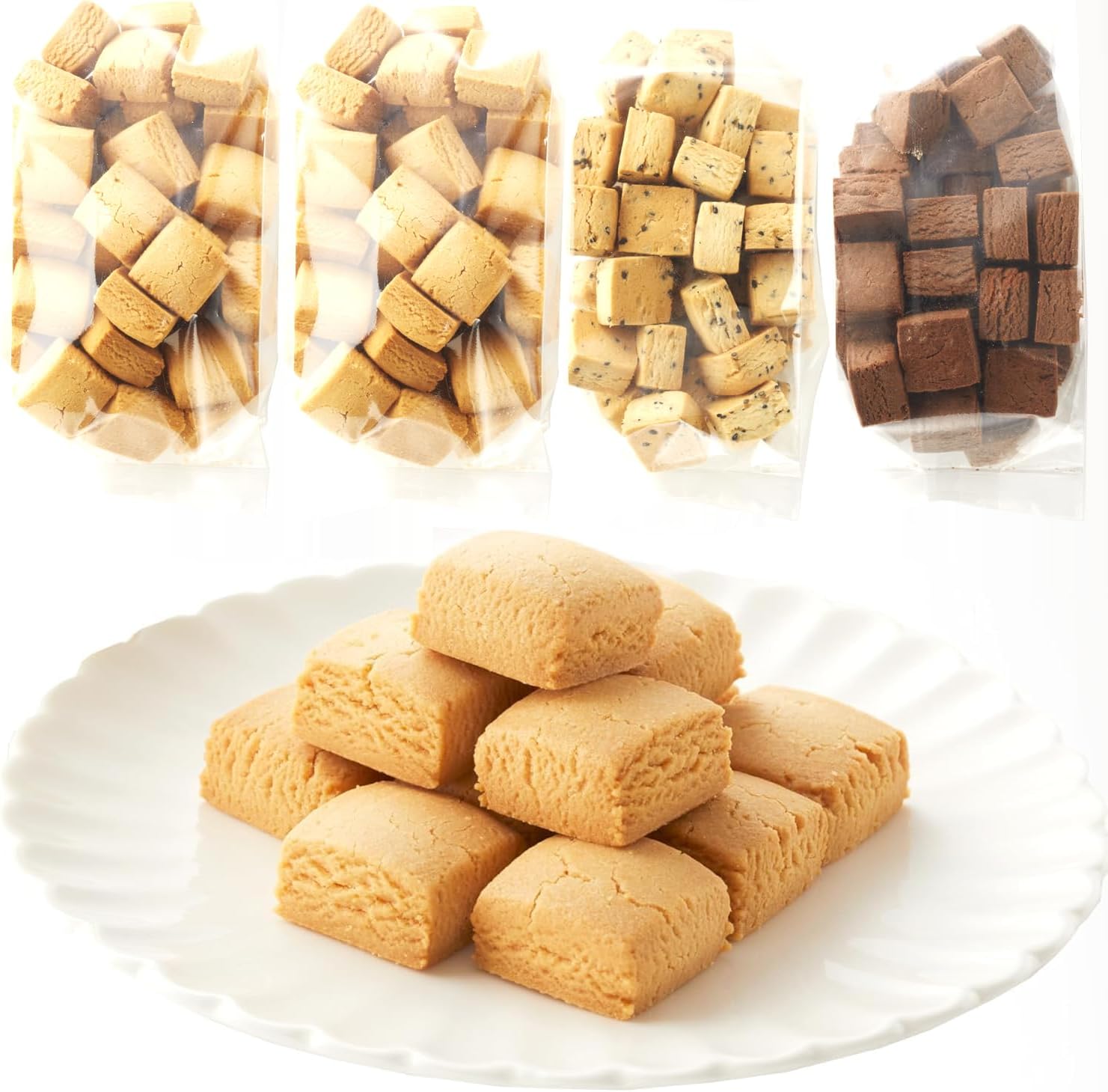 おからクッキー まめぷく 1kg プレーン・ココア・黒ゴマ ミニマムダイエットおやつ 無添加・砂糖不使用