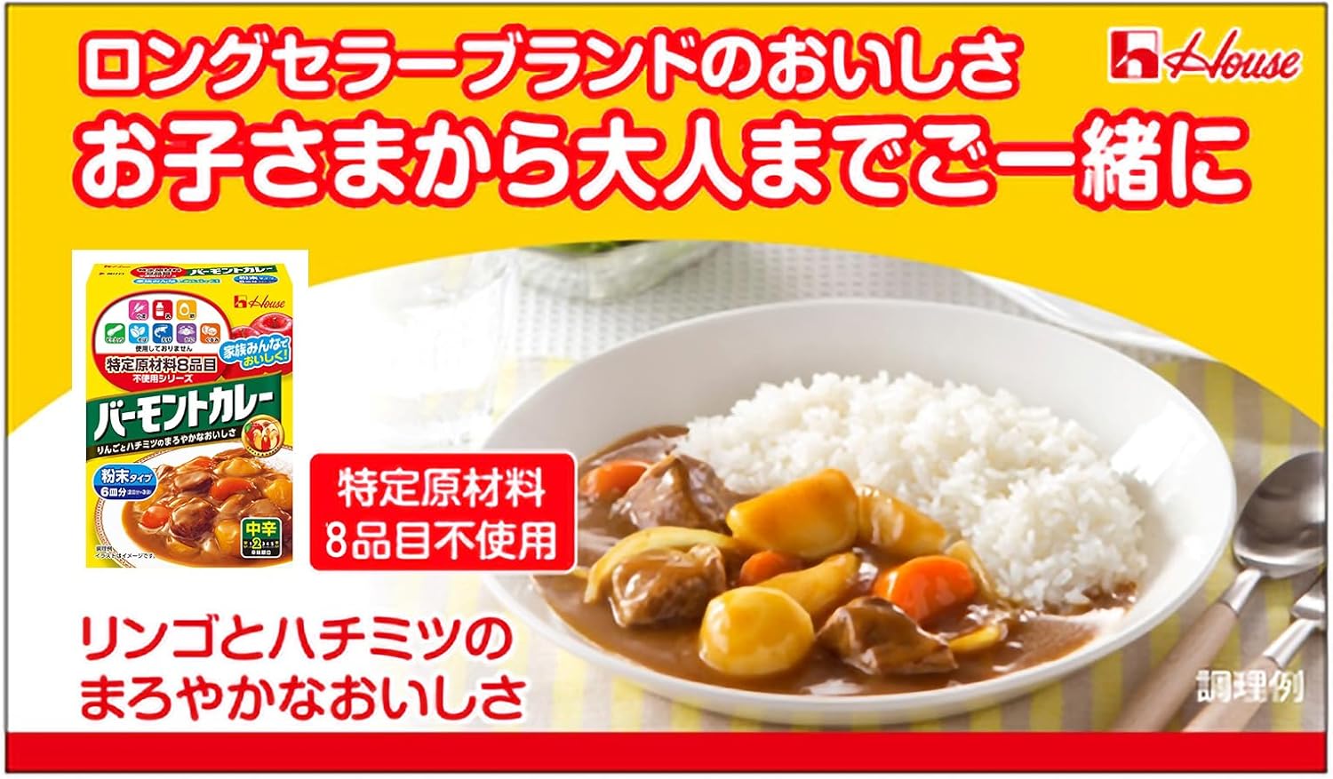 ハウス特定原材料不使用バーモントカレー中辛108g【食物アレルギー対応】