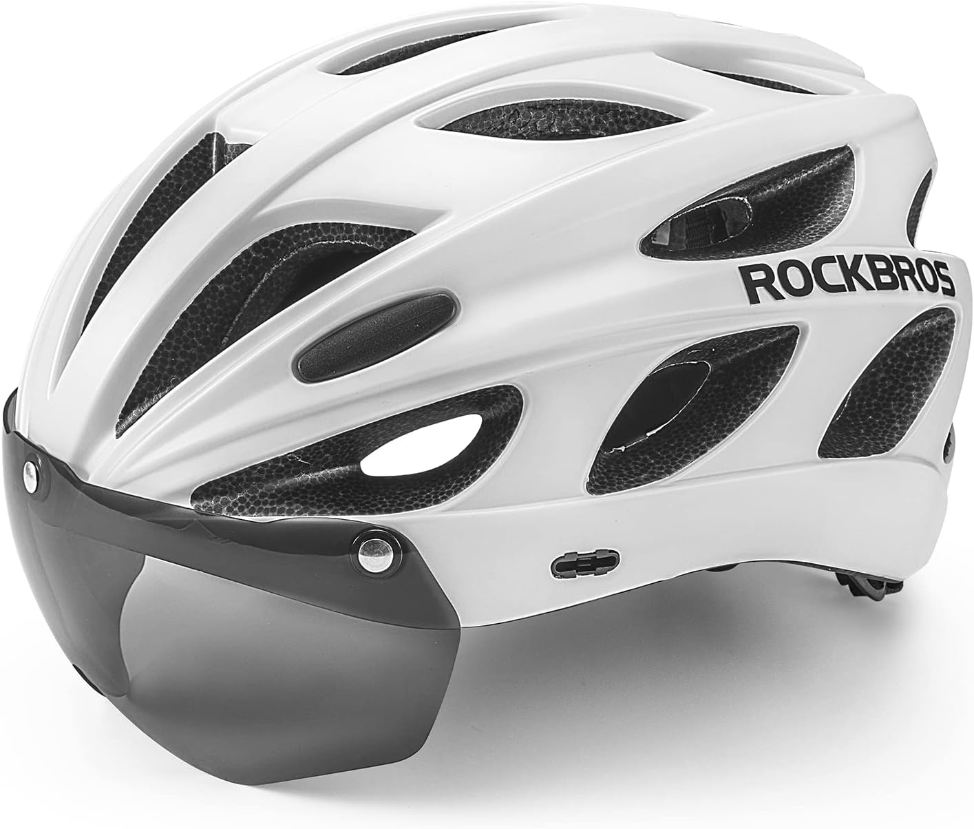 大人用 超軽量自転車ヘルメット 通気性・磁気ゴーグル付き サイズ調整可能 57-62cm