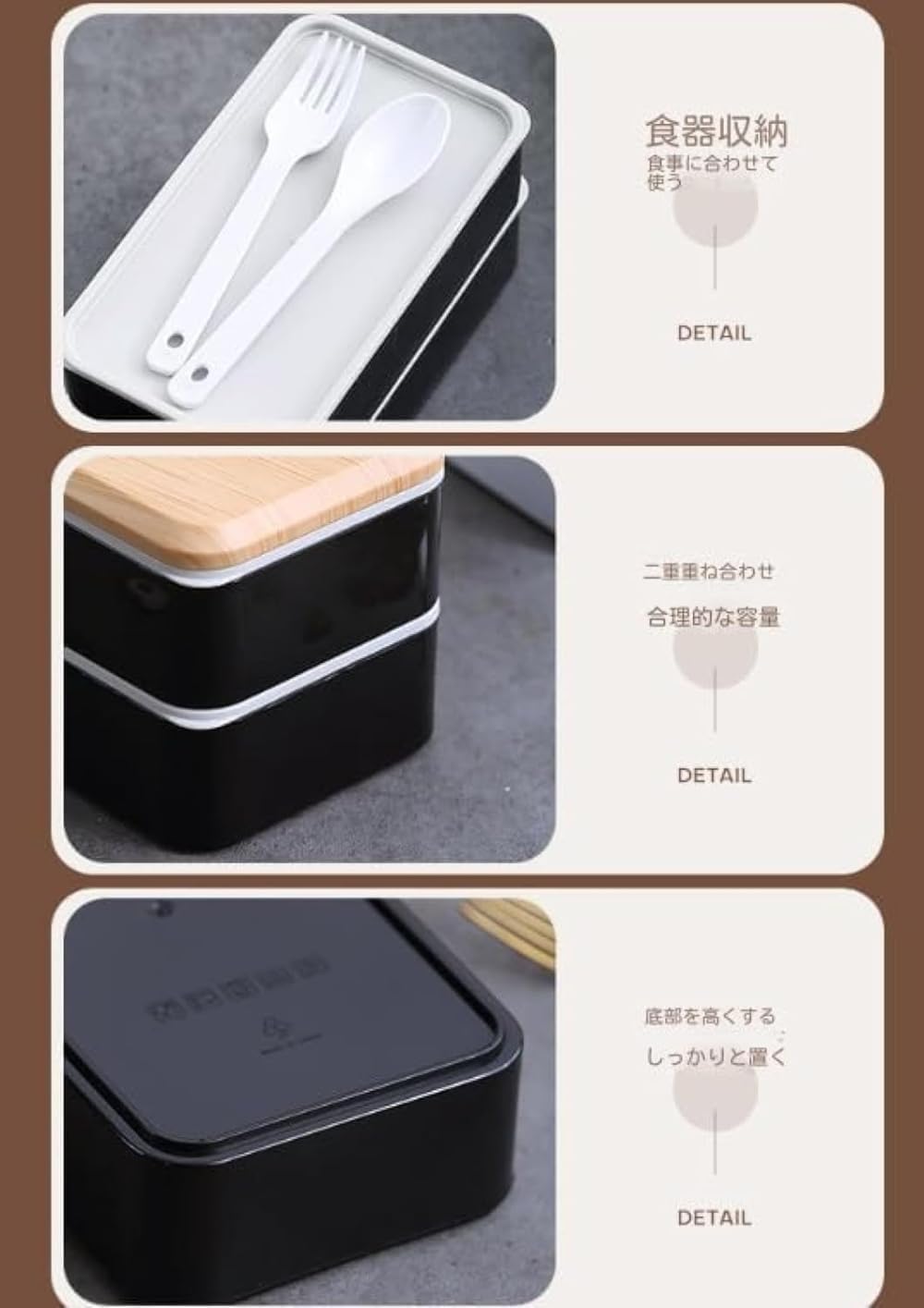高校生向け二段大容量お弁当箱 600ml+1200ml 漏れ防止 スープボウル付き ホワイト