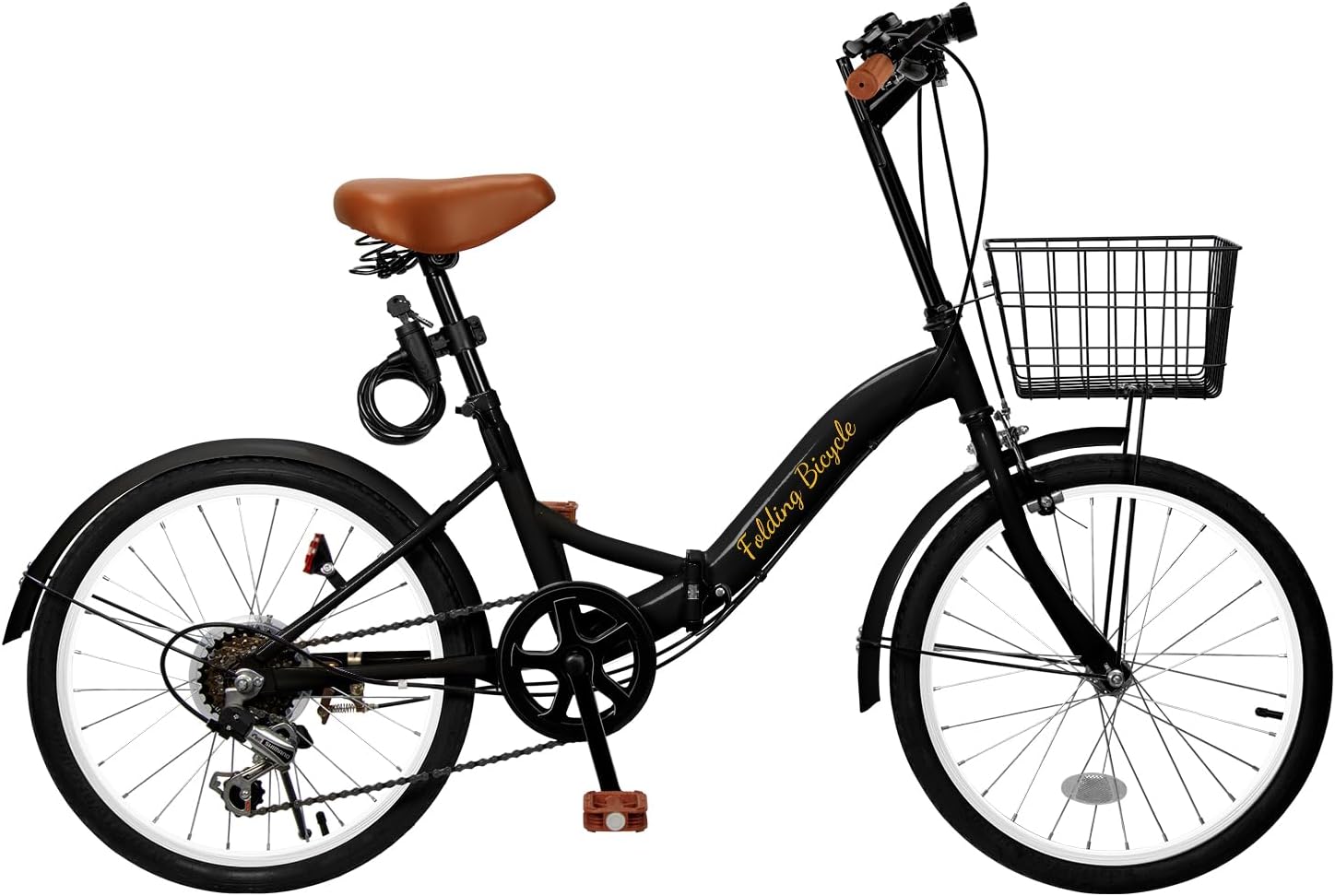 20インチ折りたたみ自転車 6段変速 高炭素鋼フレーム 男女兼用 通勤・通学・旅行用