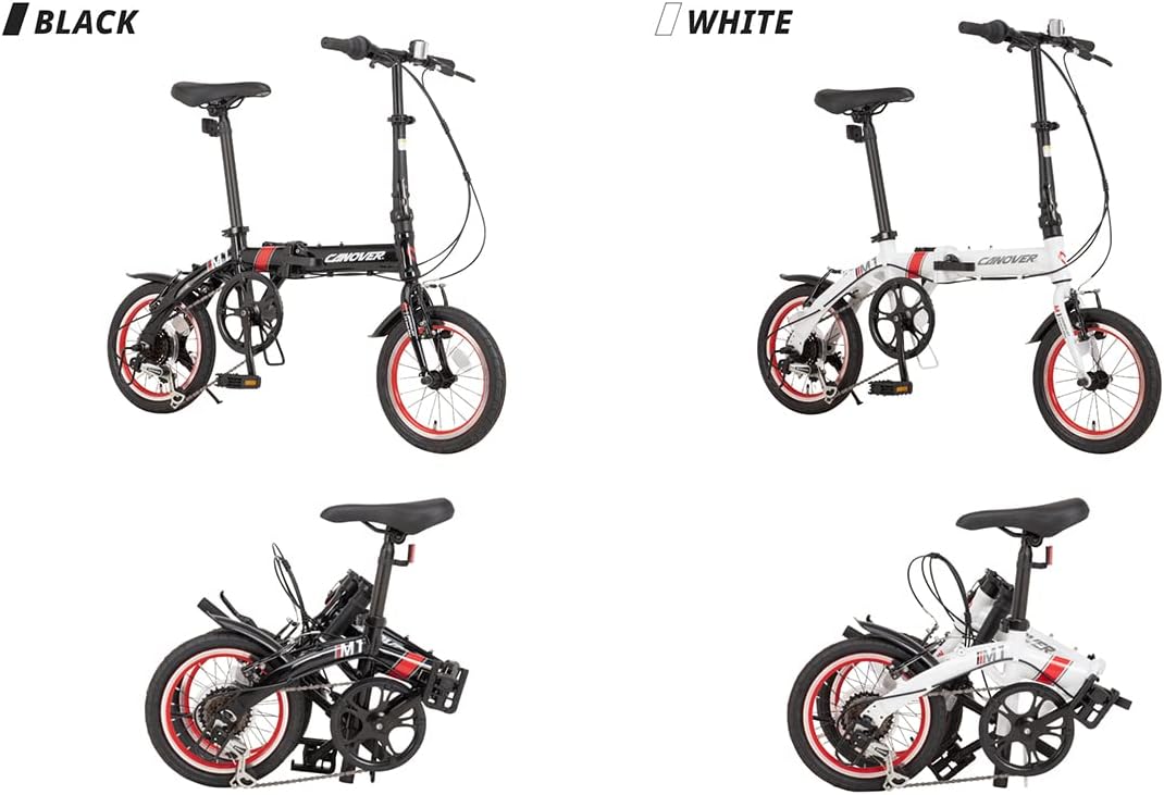 軽量アルミフレーム 14インチ折りたたみ自転車 シマノ6段変速 CA-M1